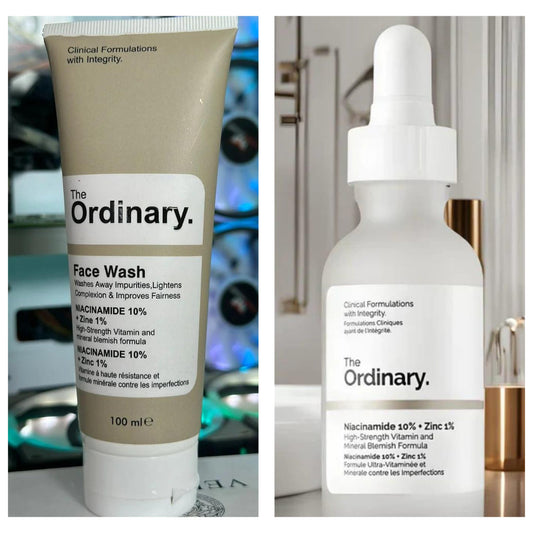 Pack of 2 The Ordinary Niacinamide Serum &  The Ordinary Facewash Deal | Perfect Deal Niacinamide Serum & Ordinary Facewash